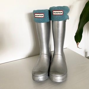 Hunter Boots & Glitter Sock Inserts